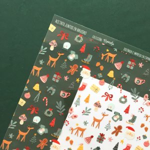Acetato 12&quot;x12&quot; Juntos en Navidad col. Franela de Iriri Studio