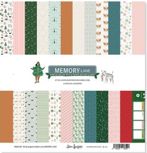 Stack 12x12" doble cara Memory Lane de Lora Bailora 12 papeles