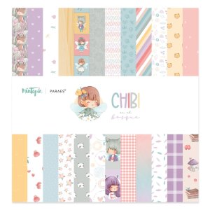 Stack 12&quot;x12&quot; Chibi en el bosque + recortables REEDICIÓN ESPECIAL