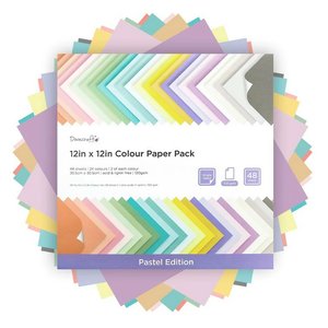 Value Pack Dovecraft papeles surtidos Pastel Edition 12x12" 24 colores 48 hojas