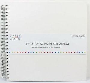 Scrapbook Álbum espiral 12x12" White 40 pages