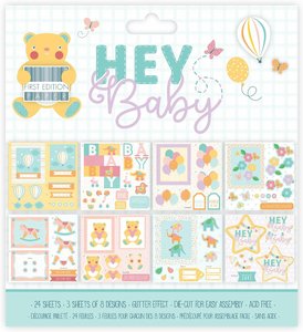 Stack Premium 8x8&quot; First Edition Hey Baby Pad de Die Cuts