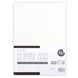 Pad de cartulinas con glitter A4 B&W pack 6 hojas doble cara
