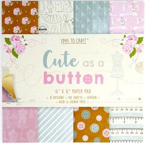 OFERTA BLACK FRIDAY Love to Craft Pad 6x6&quot; Cute as a Button