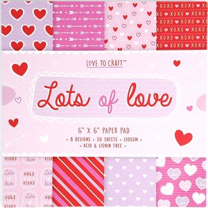 OFERTA BLACK FRIDAY Love to Craft Pad 6x6&quot; Lots of Love