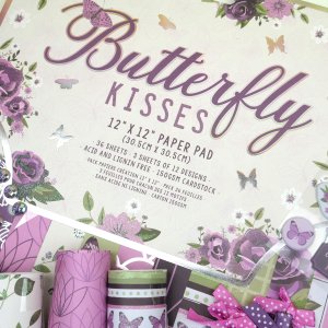 Stack Premium 12x12&quot; Dovecraft Butterfly Kisses 36 hojas