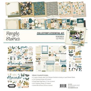 Kit 12&quot;x12&quot; Collector's Essential Remember de Simple Stories