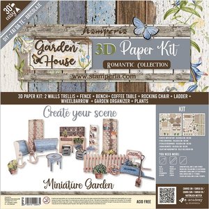 3D Paper Kit Stampería Garden House