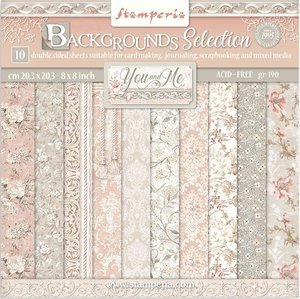 Pad 8x8" Stampería You and Me Maxi Background Selection