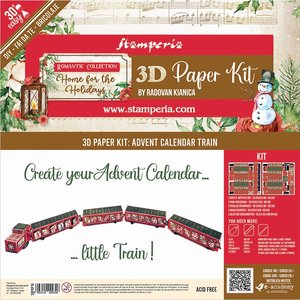 3D Paper Kit Stampería Romantic Home for the holidays