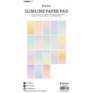 Pad de papeles 11,5x22 cm Studio Light Gradient Pastels Slimline 36 hojas