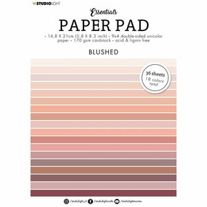 Pad de papeles A5 Studio Light Essentials Unicolor Blushed 36 hojas