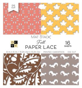 Stack 6x6" DCWV Fall Paper Lace papeles troquelados