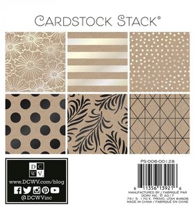 Kraft Black and White Pad 6x6