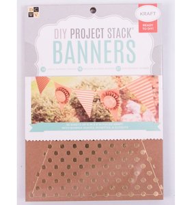 DIY Kraft and Gold Banners Pad 6x8