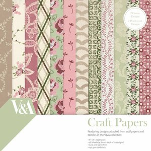 Pad Premium 6x6&quot; V&A Craft Papers Delicate Florals & Romantic Lace