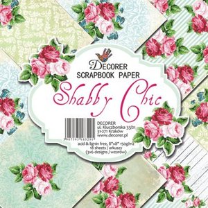 Pad 8x8&quot; Decorer 18 papeles Shabby Chic