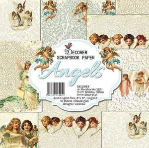 Pad 8x8" Decorer 18 papeles ANGELS