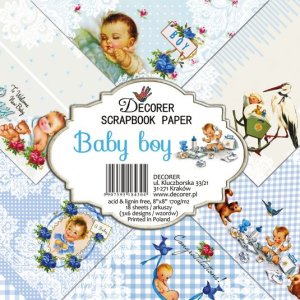 Pad 8x8" Decorer 18 papeles BABY BOY