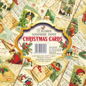 Pad 8x8" Decorer 18 papeles CHRISTMAS CARDS