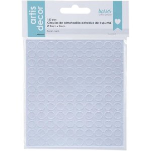 Círculos de foam adhesivos Artis Decor 8 mm dia x 2 mm 120 pcs