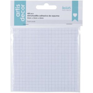 Cuadrados de foam adhesivos Artis Decor 5 x 5 x 2 mm 400 pcs
