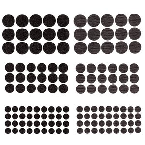 Dots de velcro color negro medidas surtidas 69 pcs
