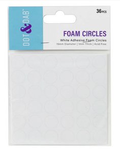 Dot & Dab círculos de foam adhesivos doble cara 15 mm diámetro 36 pcs