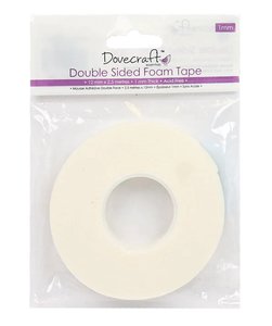 Dovecraft cinta de foam adhesiva espesor 1 mm x 12 mm de ancho