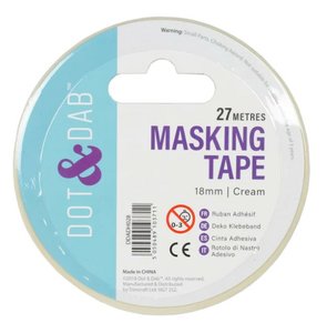 Dot & Dab cinta para enmascarar o de carrocero 18 mm x 27 metros