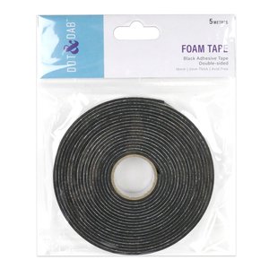 OFERTA BLACK FRIDAY Dot & Dab cinta de foam adhesiva Negra espesor 2 mm y 18 mm de ancho