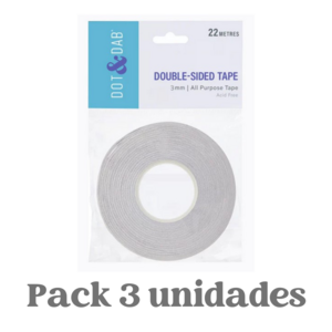 OFERTA BLACK FRIDAY 3 rollos cinta adhesiva doble cara 3 mm x 22 m