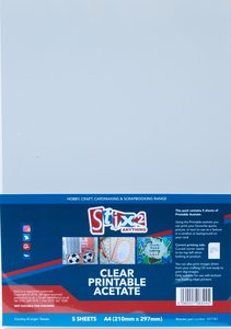Stix2 Hojas de acetato imprimibles A4 5 pcs