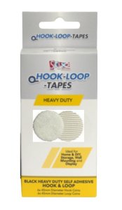 Círculos de velcro autoadhesivos Stix2 para Fijaciones Extremas color BLANCO 45 mm x 6 pcs