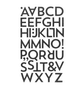 Alfabetos Glitter Black Block Font