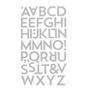 Alfabetos Glitter Silver Block Font