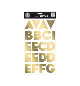 Alfabeto Jumbo Mayúsculas Sans Serif Gold