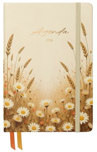 Agenda anual encuadernada Golden Meadows Semana Vista 2026