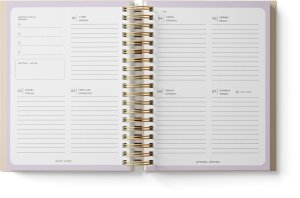 Agenda anual wire-o Crimson Bloom Semana Vista 2026