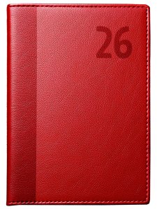 Agenda anual encuadernada Día Página Lumen 2026 Rojo