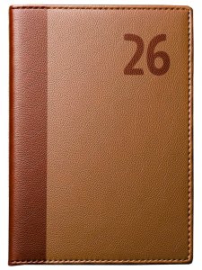 Agenda anual encuadernada Día Página Lumen 2026 Marrón