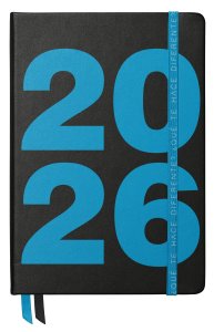 Agenda anual encuadernada Día Página Flash 2026 Azul