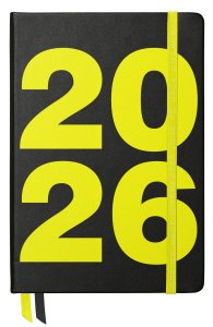 Agenda anual encuadernada Día Página Flash 2026 Amarillo