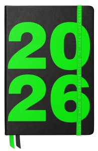 Agenda anual encuadernada Día Página Flash 2026 Verde