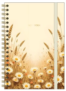 Notebook wire-o A5 con 192 pags ahuesadas lisas Golden Meadows