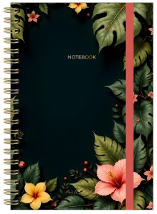 Notebook wire-o A5 con 192 pags ahuesadas lisas Lush Canopy