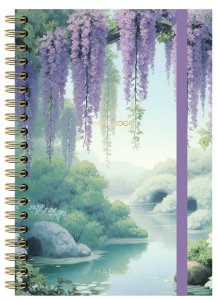 Notebook wire-o A5 con 192 pags ahuesadas lisas Wisteria Dreams