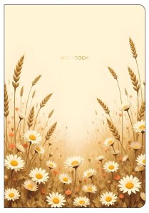 Notebook flexible A5 con 192 pags ahuesadas lisas Golden Meadows