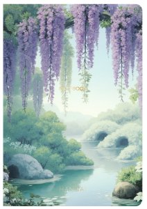 Notebook flexible A5 con 192 pags ahuesadas lisas Wisteria Dreams