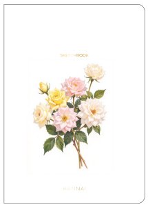 Sketchbook 17x24 cm 128 pags ahuesadas lisas Crimson Bloom